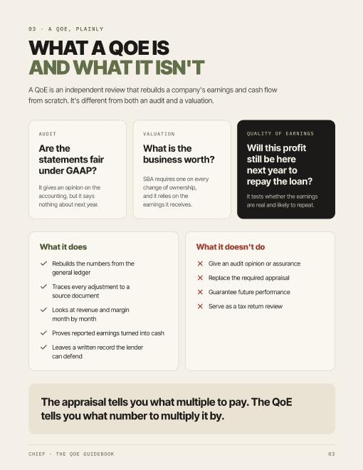 Guide interior page: what a QoE is and what it isn't